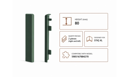 Zakończenia STIQ XL 810 lewe+prawe 263 oliwka